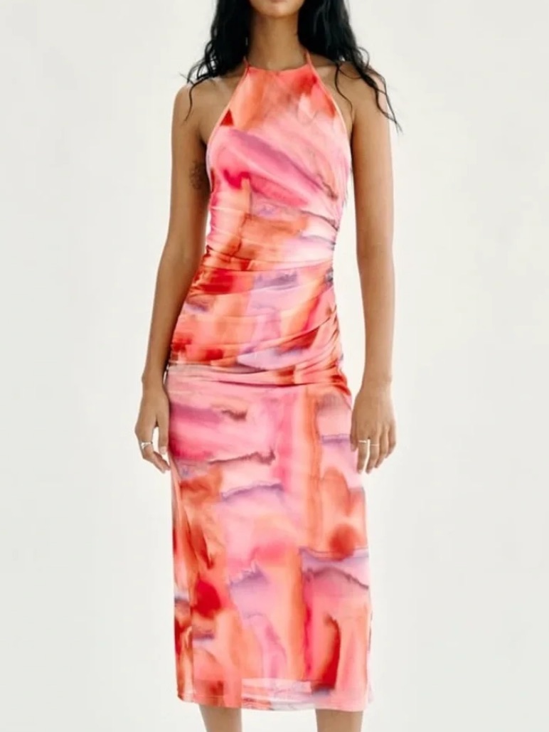 Zara Printer Tulle Dress
